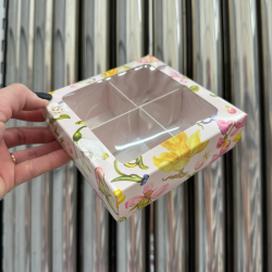 Изображение Коробка на 4 конфеты Флористика